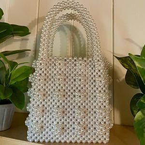 Beaded pearl handbag
